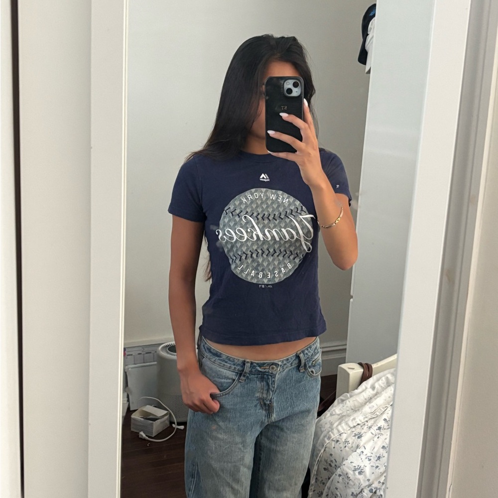 Navy Graphic Short-Sleeve Tee - Women's Casual Top